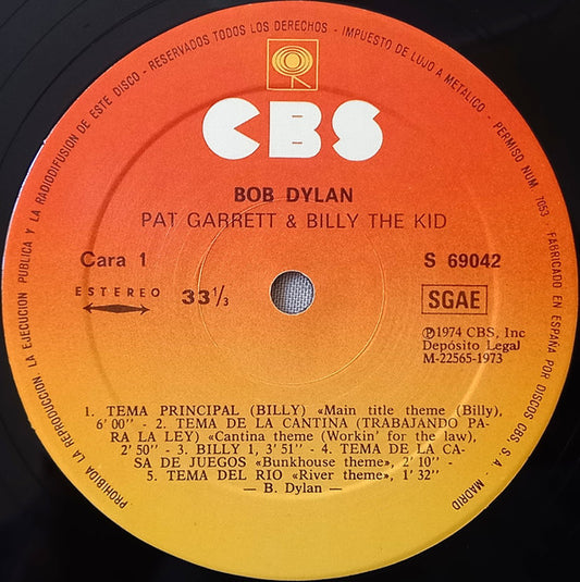 Bob Dylan – Pat Garrett & Billy The Kid (LP, España, 1980)