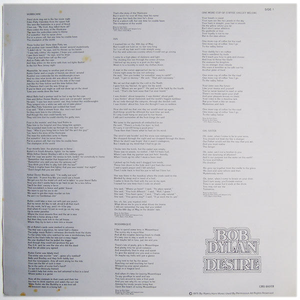 Bob Dylan – Desire (LP, España, 1976)